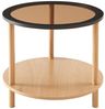 Beistelltisch Latama mit Glasplatte Ø51x45 cm Natur/Schwarz/Bronzeglas [en. casa] Bild 4