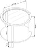 Beistelltisch Latama mit Glasplatte Ø51x45 cm Natur/Schwarz/Bronzeglas [en. casa] Bild 2
