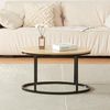 [en. casa] 'Niederlande' Satztisch, 2er Set, Spanplatte Eiche / Stahl schwarz, 90 x 60 x 45 cm / 70 x 40 x 40 cm Bild 5