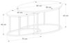 [en. casa] 'Niederlande' Satztisch, 2er Set, Spanplatte Eiche / Stahl schwarz, 90 x 60 x 45 cm / 70 x 40 x 40 cm Bild 2