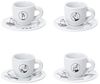 BIALETTI Espressotasse Carosello, 8-tlg, Porzellan, mit dem unverwechselbaren Bialetti-Männchen, 8-teilig, je 80 ml Bild 1