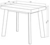Skraut Home | Ausziehbarertisch | Multifunktionaler ausziehbarer | 220 | Für 10 Gäste | Hölzerne Beine | Moderner Stil | Eiche Bild 5