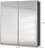 rauch möbelwerke gmbh Caracas Schwebetürenschrank, Holzwerkstoff, Grau-metallic, 181 x 210 x 62 Bild 3