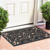 matches21 HOME & HOBBY Fußmatte Hartgummi Fußmatte Ornamente rechteckig 40x60 cm schwarz, rechteckig, Höhe: 12 mm, Wetterfeste Aussen-Bereich Türmatte als Outdoor Schmutzfangmatte Bild 2