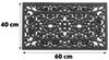 matches21 HOME & HOBBY Fußmatte Hartgummi Fußmatte Ornamente rechteckig 40x60 cm schwarz, rechteckig, Höhe: 12 mm, Wetterfeste Aussen-Bereich Türmatte als Outdoor Schmutzfangmatte Bild 3