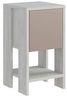 Dmora - Nachttisch Draco, Niedrige Kommode, Tisch, Multifunktionaler Nachttisch, 30x30h55 cm, Weiß und Taupe Bild 3