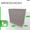 MAGOWA Schubkastenkommode MAGWA M3 morderne Kommode mit 3 Schubladen (perfekt kombinierbar), Höhe: 75 cm Breite: 70 cm Tiefe: 40 cm Bild 2