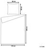 Bettwäsche Set weiß / grün Baumwollsatin 135x200 cm GREENWOOD Bild 3