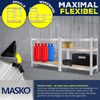 MASKO® 2er-Set Lagerregal Schwerlastregal, Kellerregal, 180 x 90 x 40 cm, bis 875 kg belastbar, 5 verstellbare Ablagen, MDF-Platten Regal aus Metall, Steckregal, Werkstattregal, Keller, Garage Silber Bild 4