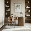 FurnitureR Bürohocker Set 4er - Höhenverstellbar, Braunes Veloursimitat, Metallkreuzfuß, Drehbar, Hocker für Werkbank & Arbeitsplatz Bild 3