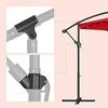 Songmics Sonnenschirm Mit Led-Solar-Beleuchtung, Ampelschirm 300 Cm, 32 Led-Lämpchen, Mit Ständer, Sonnenschutz Balkon, Balkonschirm, Upf 50 und mehr, Mit Kurbel, Für Terrasse, Garten, Rot Gpu018R01 Bild 5