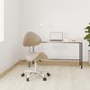 Physa Drehstuhl Sattelstuhl Sattelhocker mit Lehne Rollhocker Creme & Silbern, Creme­far­ben, Silbern Bild 2