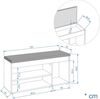 KOMTO Schuhbank Mit Sitzfläche Schuhregal Bank mit Stauraum Schuhschrank mit Sitzbank, für 6 bis 8 Paar, Spanplatte, Sofia 100 x 48 x 32 cm Bild 3