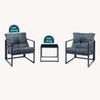 Loungeset Karg 3-tlg. Dunkelgrau [casa. pro] Bild 5