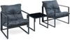 Loungeset Karg 3-tlg. Dunkelgrau [casa. pro] Bild 3