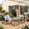 Loungeset Karg 3-tlg. Dunkelgrau [casa. pro] Bild 2