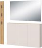 Lomadox Schuhschrank LAPUA-01 in Kaschmir und Eiche, 3-türig, ideal für schmale Flure Bild 5