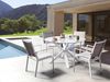 Gartentisch MALETTO 120 cm 120 cm Glas Weiß Bild 2