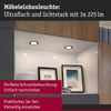 LED Möbeleinbauleuchten 3er-Set rund 65mm 3x2,5W 3x180lm 230/12V 3000K Schwarz matt Bild 2