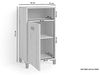 byLIVING Badezimmer Seitenschrank WELLNESS in Melamin weiß, Griff aus Metall in schwarz / Badschrank mit einem offenen Fach und einer Tür / B 42, H 77,5, T 31 cm Bild 3