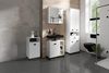 byLIVING Badezimmer Seitenschrank WELLNESS in Melamin weiß, Griff aus Metall in schwarz / Badschrank mit einem offenen Fach und einer Tür / B 42, H 77,5, T 31 cm Bild 2