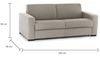 Talamo Italia 3-Sitzer Elisabetta Schlafsofa,Wohnzimmersofa,Made in Italy,Drehbare Öffnung mit Matratze und Netz inklusive,aus gepolstertem Stoff,mit schmalen Armlehnen,cm: 200x95h90,Farbe Taubengrau Bild 2