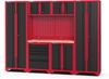 Feistos Werkstatteinrichtung "Juno 14", schwarz/rot, 264 x 46 x 198 cm (B x T x H),2 Hochschränke Bild 1