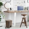 Abfalleimer taupe 20L Rattanoptik Mülleimer Abfallsammler Müllsammler Papierkorb Bild 2