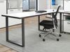 Forte 'Keflavik' Schreibtisch Arbeitstisch, Weiß / Grau, 160 x 75 x 74,1 cm Bild 2