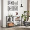 Songmics 'Vasagle' Konsolentisch mit 3 Ebenen, Metall / Hartglas schwarz, 100 x 30 x 73 cm Bild 4