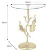 riess-ambiente Beistelltisch WILDLIFE PEACOCK 60cm gold / transparent · Wohnzimmertisch aus Metall (Einzelartikel, 1-St), mit Glas-Tischplatte · rund · handmade · Pfauen-Skulptur · Design Bild 3
