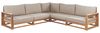 Beliani 'Timor' Lounge-Set, Zertifiziertes Akazienholz, Heller Holzfarbton Bild 4