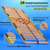 DaMi Lattenrost Basic Zerlegt 160x200 cm - 7 Zonen Lattenrahmen Aus Buche Mit 5-Fach Härteverstellung - Starr Bild 3