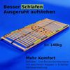 DaMi Lattenrost Basic Zerlegt 160x200 cm - 7 Zonen Lattenrahmen Aus Buche Mit 5-Fach Härteverstellung - Starr Bild 2