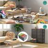 YITAHOME kommode , Schrank mit 8 Schubladen aus Stoff, Modernen Stil, Stabiler Metallrahmen, Holztischplatte, Aufbewahrungskommode für Schlafzimmer, Wohnzimmer, Flur, Dunkelgrau Bild 5
