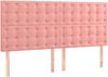 vidaXL Boxspringbett mit Matratze Rosa 180x200 cm Samt 3138102 Bild 5