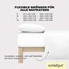 Schlafgut 'Easy' Spannbettlaken, MADE IN GREEN by OEKO-TEX®, Gummizug: rundum, Jersey Elasthan, Full-white, XL 180x200 cm - 200x220 cm Bild 4