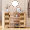 Beistellschrank Hakseri 2-tlg. 87x99x33 cm Bambus Natur [en. casa] Bild 3