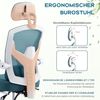 DUMOS Bürostuhl Ergonomisch - EIN Schreibtischstuhl mit Komfortarmlehnen, Ausgestattet mit Einer Bequemen Lendenwirbelstütze und Fußstütze, Office Chair Geeignet für Zuhause, Büro (Blau) Bild 4