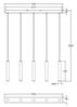 Fabas Luce 3685-48-101 LED Pendelleuchte Prado 5-flammig schwarz Bild 3