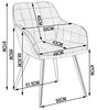 WOLTU® Esszimmerstuhl BH245dbr-1 1 Stück Küchenstuhl Polsterstuhl Wohnzimmerstuhl Sessel mit Armlehne, Sitzfläche aus Kunstleder, Metallbeine, Antiklederoptik, Dunkelbraun Bild 3