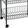 Avilia Küchenwagen, schwarz, mit Rädern, platzsparend, multifunktional, für Werkzeuge und Zubehör, Elegantes und Robustes Design, ideal für Küche, Bad und Büro, einfache Montage Bild 3
