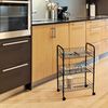 Avilia Küchenwagen, schwarz, mit Rädern, platzsparend, multifunktional, für Werkzeuge und Zubehör, Elegantes und Robustes Design, ideal für Küche, Bad und Büro, einfache Montage Bild 5