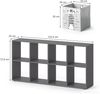 Kinderregal Scutum Grau 143 x 72 cm mit 8 Faltboxen Vicco Bild 3