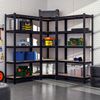 Monzana® 3er Set Schwerlastregal Eckregal 2625 kg 15 MDF-Platten Regal Lagerregal Kellerregal Steckregal Werkstattregal Regalsystem Schwarz Bild 2