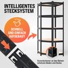 Monzana® 3er Set Schwerlastregal Eckregal 2625 kg 15 MDF-Platten Regal Lagerregal Kellerregal Steckregal Werkstattregal Regalsystem Schwarz Bild 5