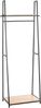 HAKU Möbel Standgarderobe eiche, schwarz, MDF, Metall - Maße: B 68 cm x H 166 cm x T 40 cm, Style: Modern Bild 1
