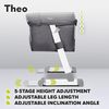Lionelo Theo Baby Beistellbett Kinderbett dunkelgrau Babybett Zustellbett Bild 3