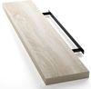 Casaria Wandregal mit Halterung, 2 Stück, MDF, Eiche / Natur, 110 x 23 x 3,8cm Bild 5