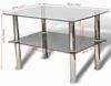 vidaXL Couchtisch mit Ablage Glas 240341 Bild 3